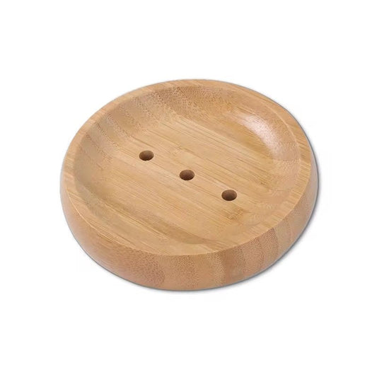 Bamboo Wooden Soap Tray, Circular Shape Tray For Soap Bars