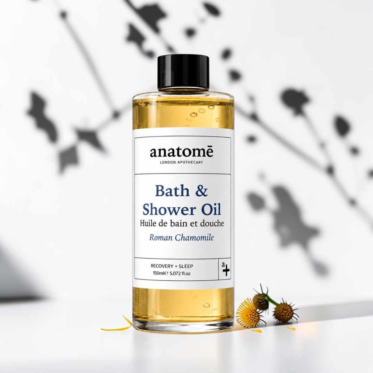 Calming Bath & Shower Oil with Roman Chamomile – Sleep & Stress Relief