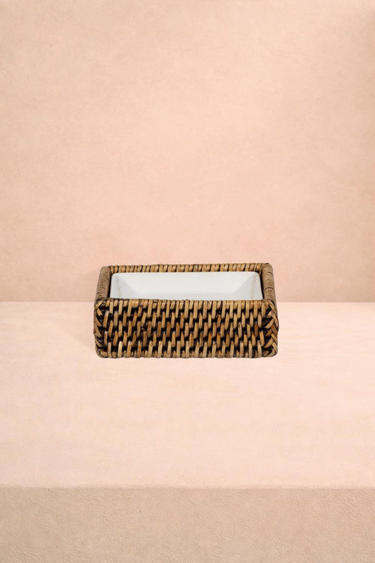 Rosie's Suds and Style Rattan Soap Dish