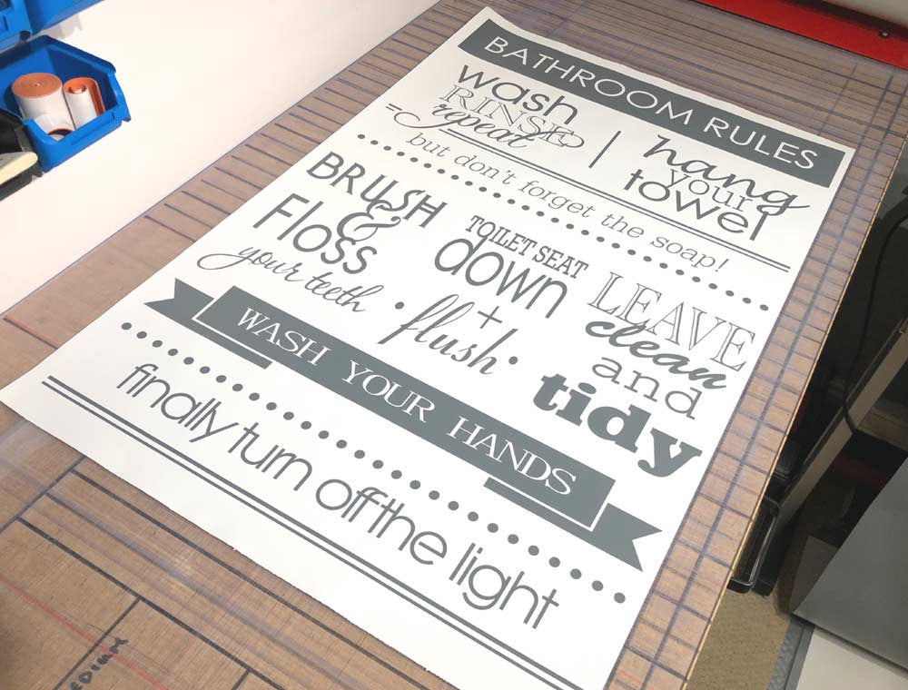 Bathroom Rules Wall Sticker Decal