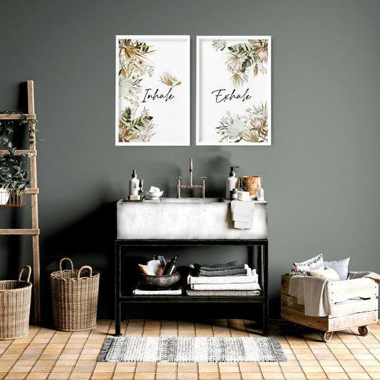 Bathroom pictures for walls | Set of 2 prints