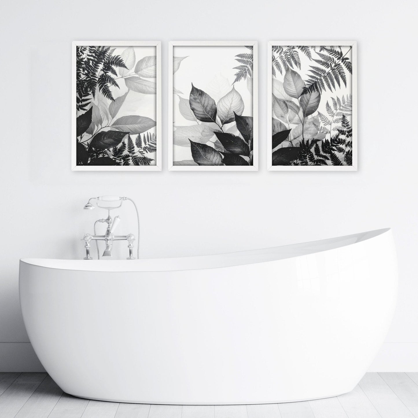 Bathroom Wall Prints | Set of 3 Botanical Wall art Prints