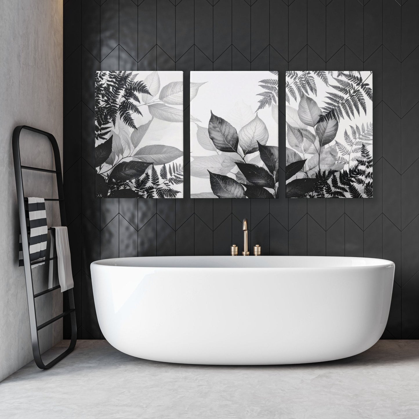 Bathroom Wall Prints | Set of 3 Botanical Wall art Prints