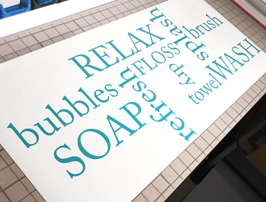 Bathroom Word Art Wall Sticker – Beautiful Home Décor Vinyl