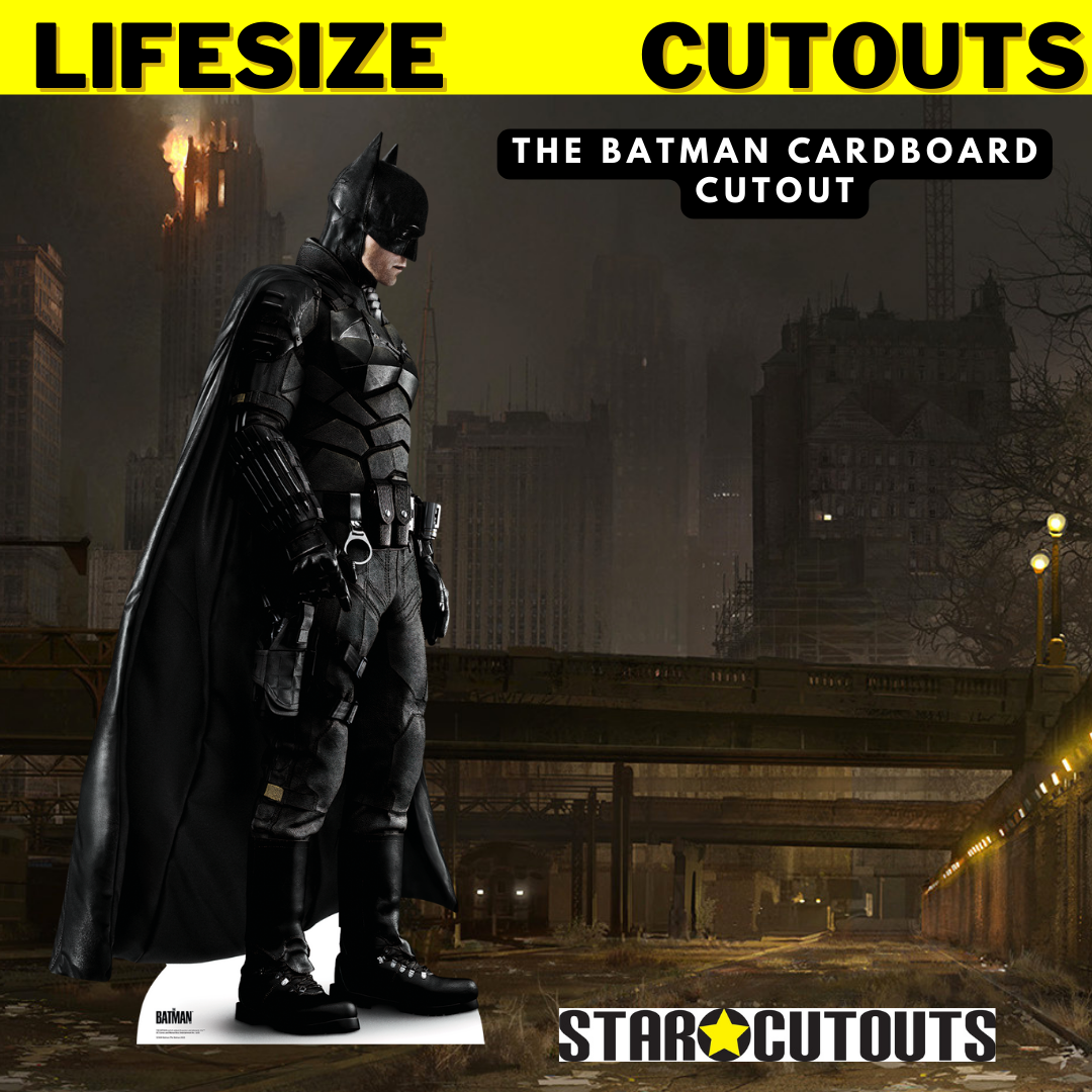 SC4431 Batman Robert Pattinson The Batman 2022 Masterpiece Graphic Art Style Cardboard Cut Out Height 195cm