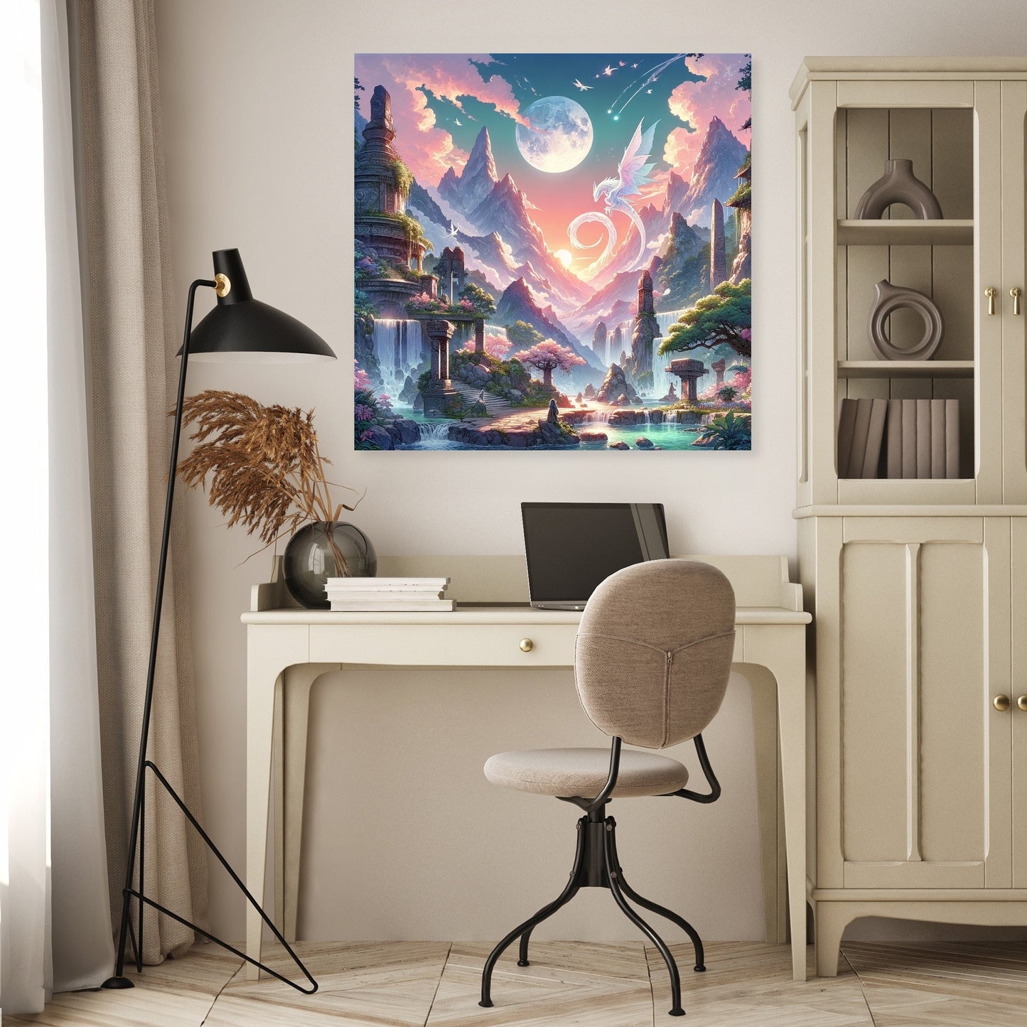 Mystical Mountain Sanctuary Canvas