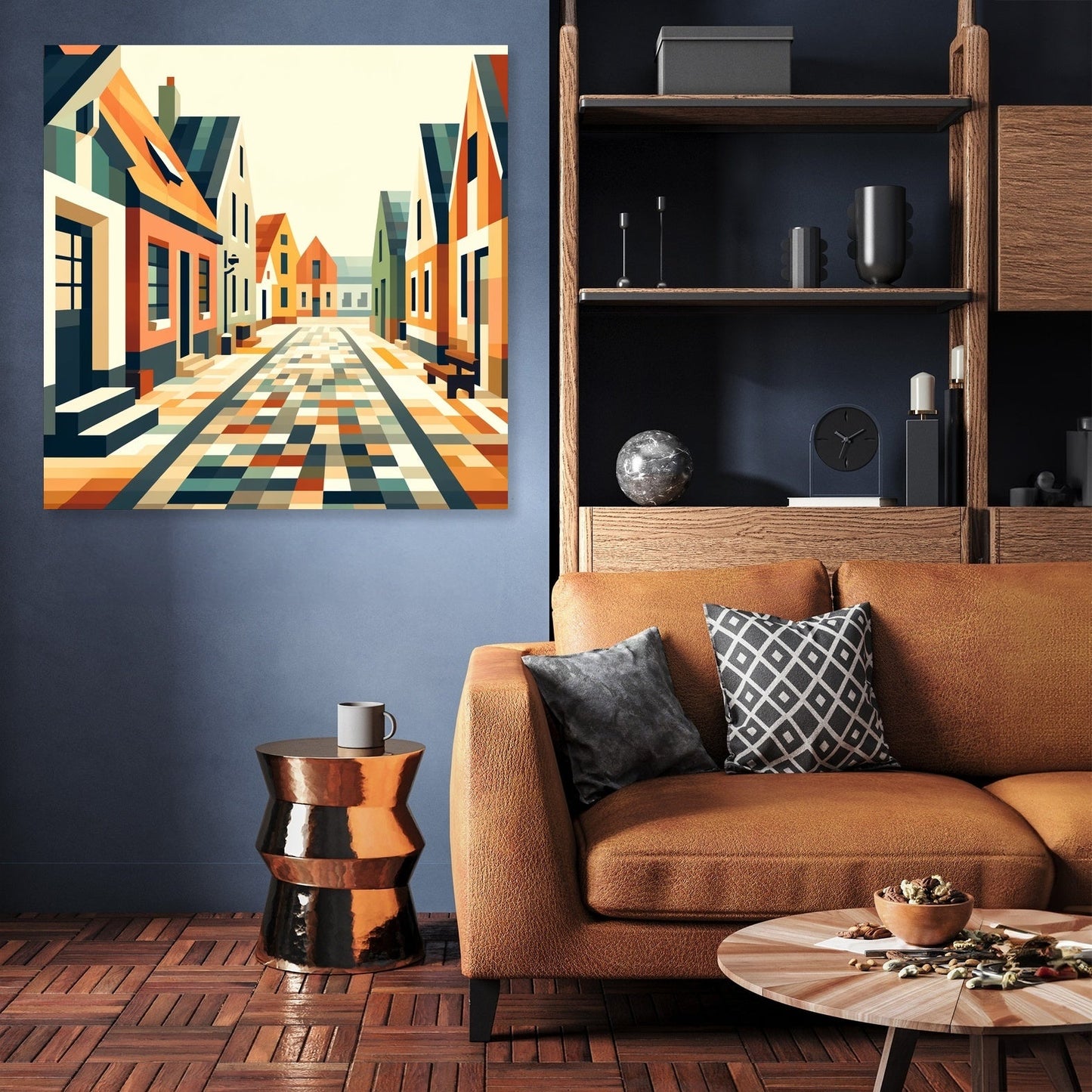 Village Geometry Canvas
