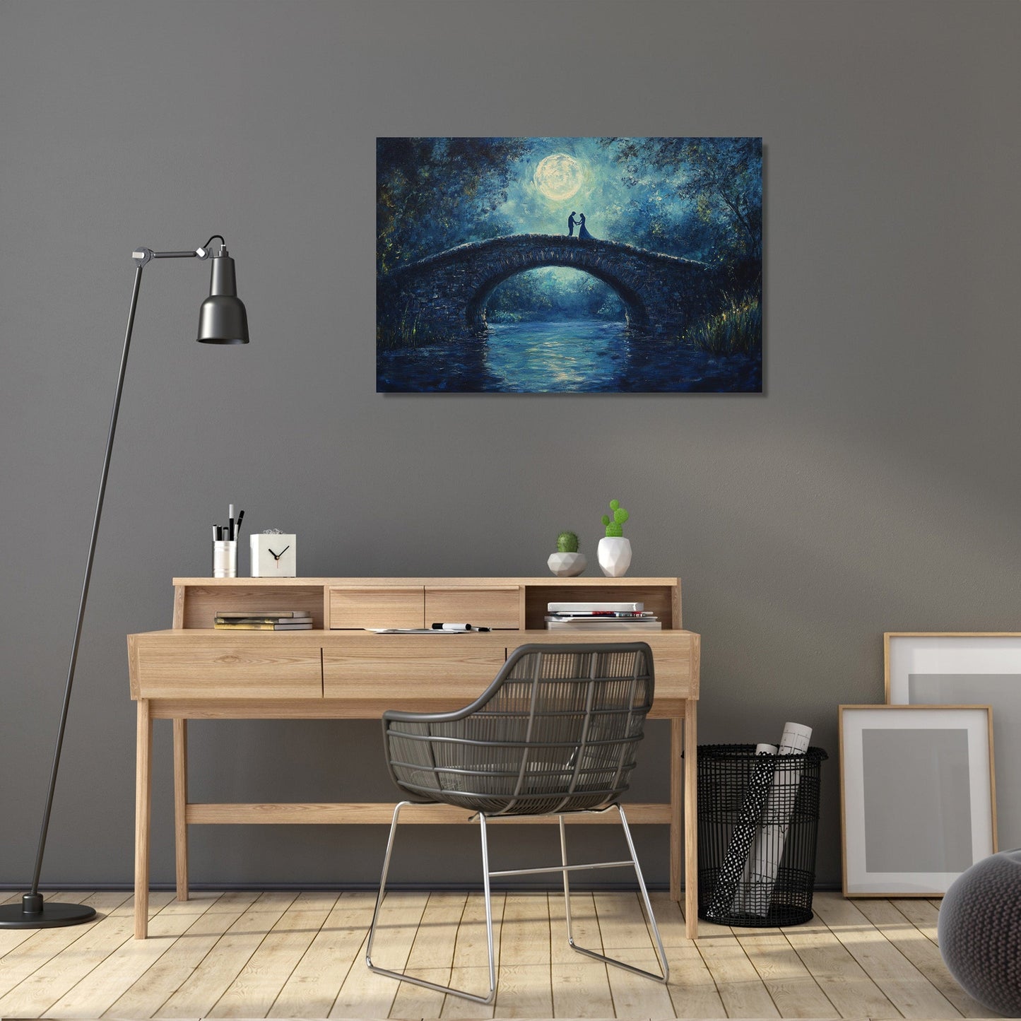 Midnight Bridge Dreams Canvas