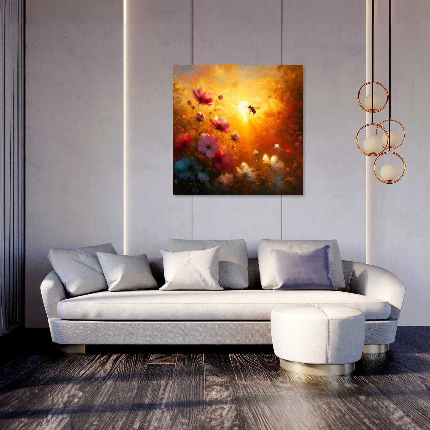 Golden Hour Bee Canvas