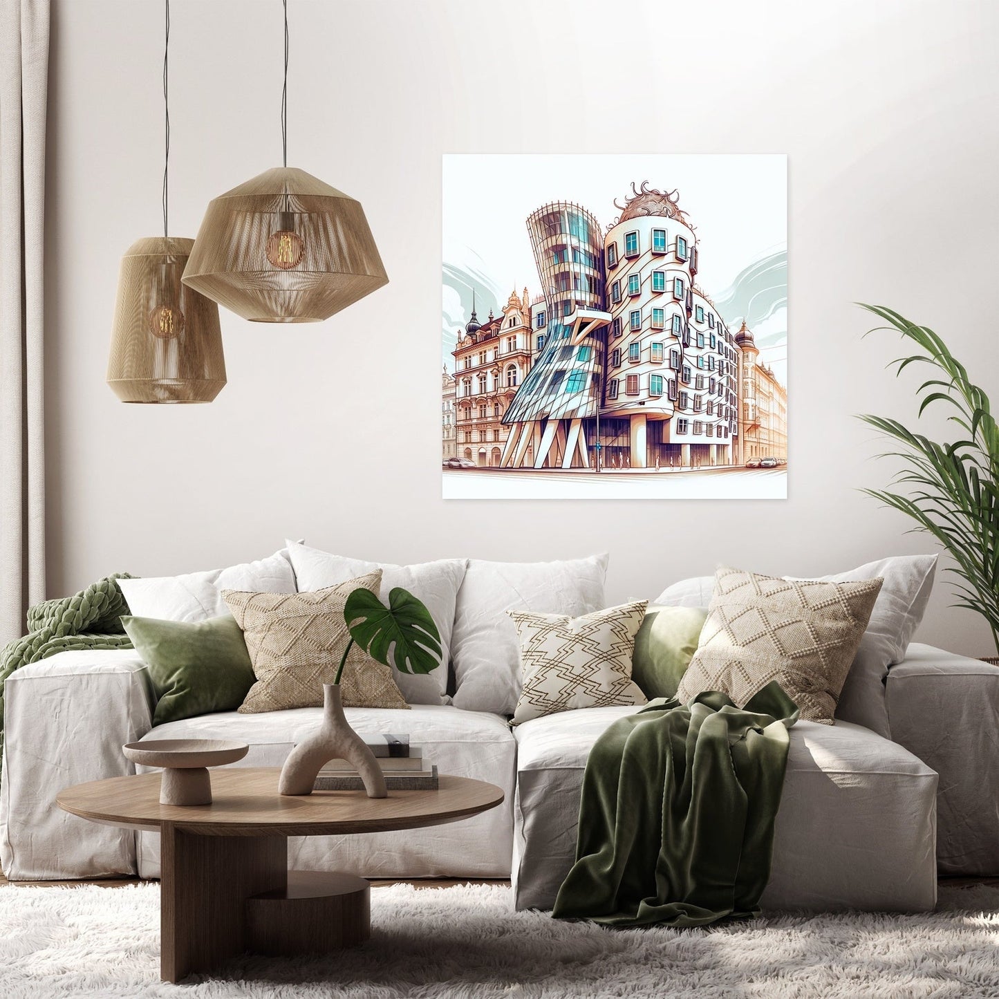 Dancing House Flow Canvas