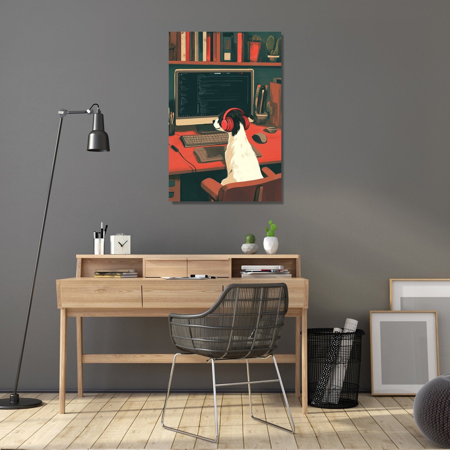 Tech-Savvy Pup Canvas