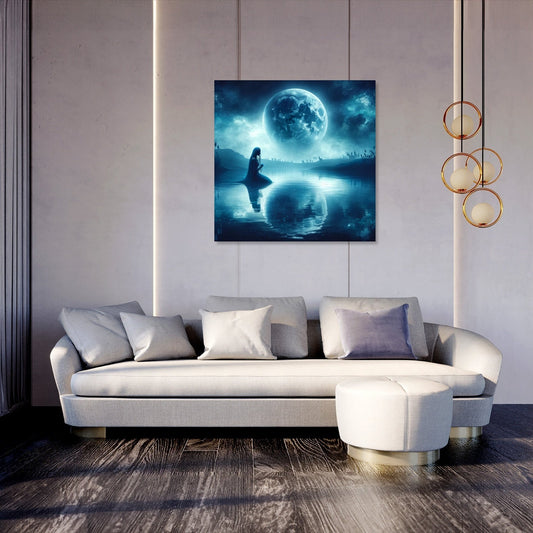 Moonlit Siren of the Nile Canvas