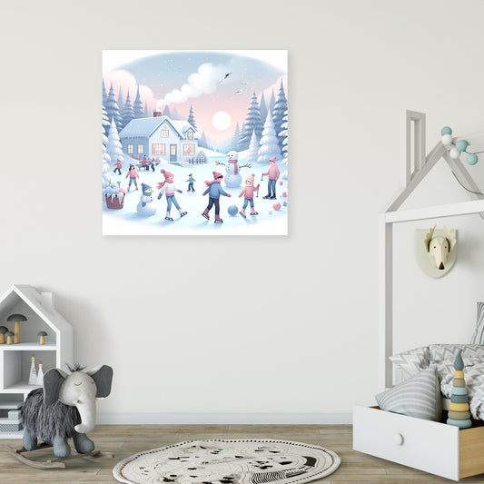 Snowy Fun Canvas