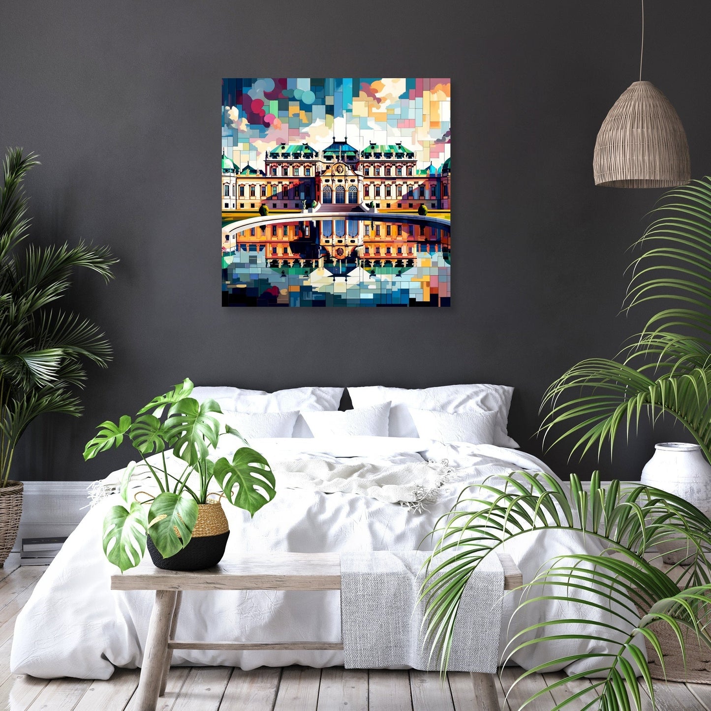 Vienna Cubist Belvedere Colors Canvas