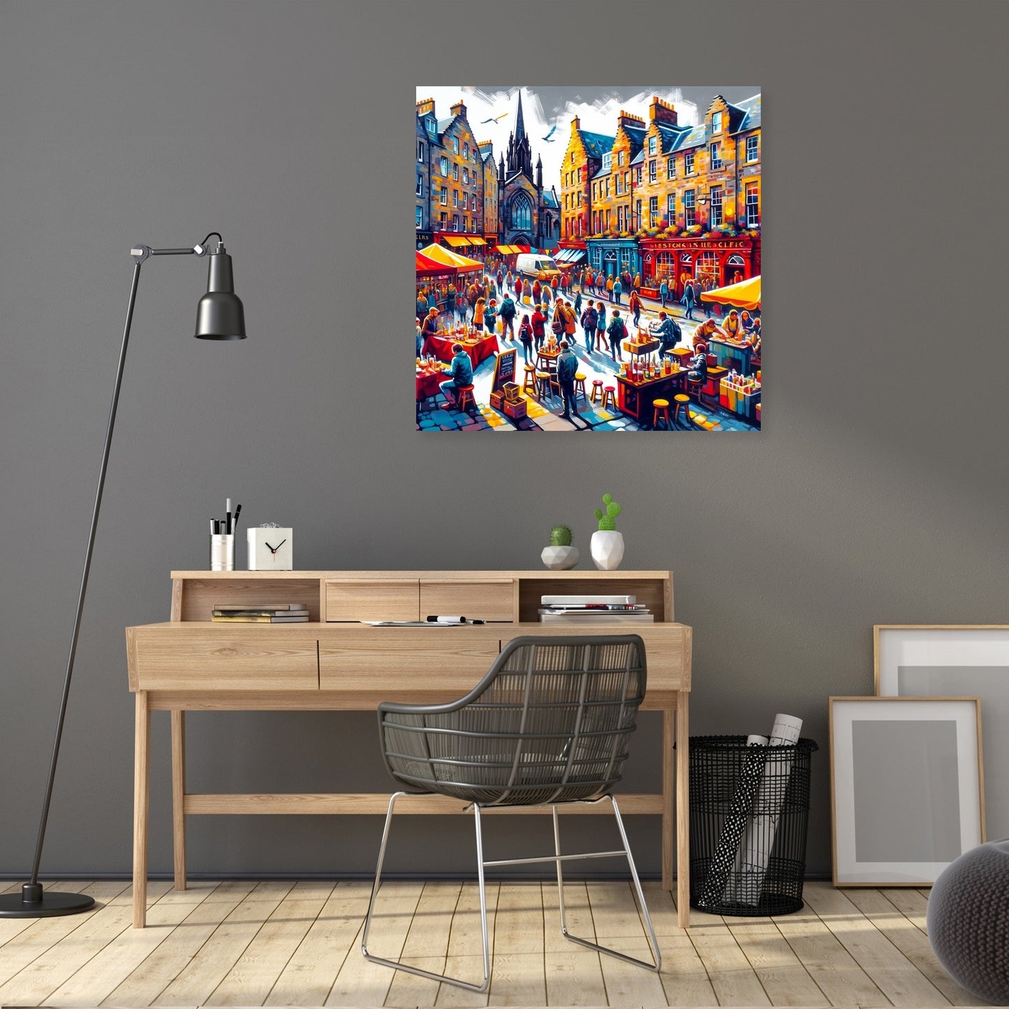 Edinburgh Grassmarket Vibrance Canvas