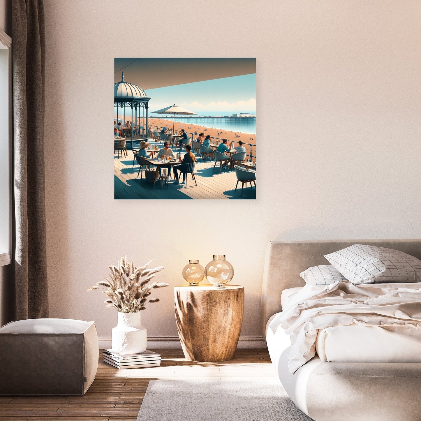 Contemporary Brighton Café Canvas