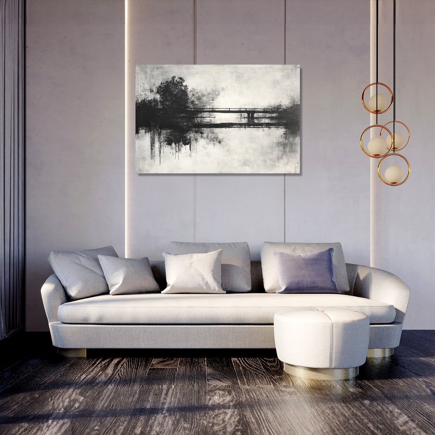 Ethereal Bridge Reflection Canvas