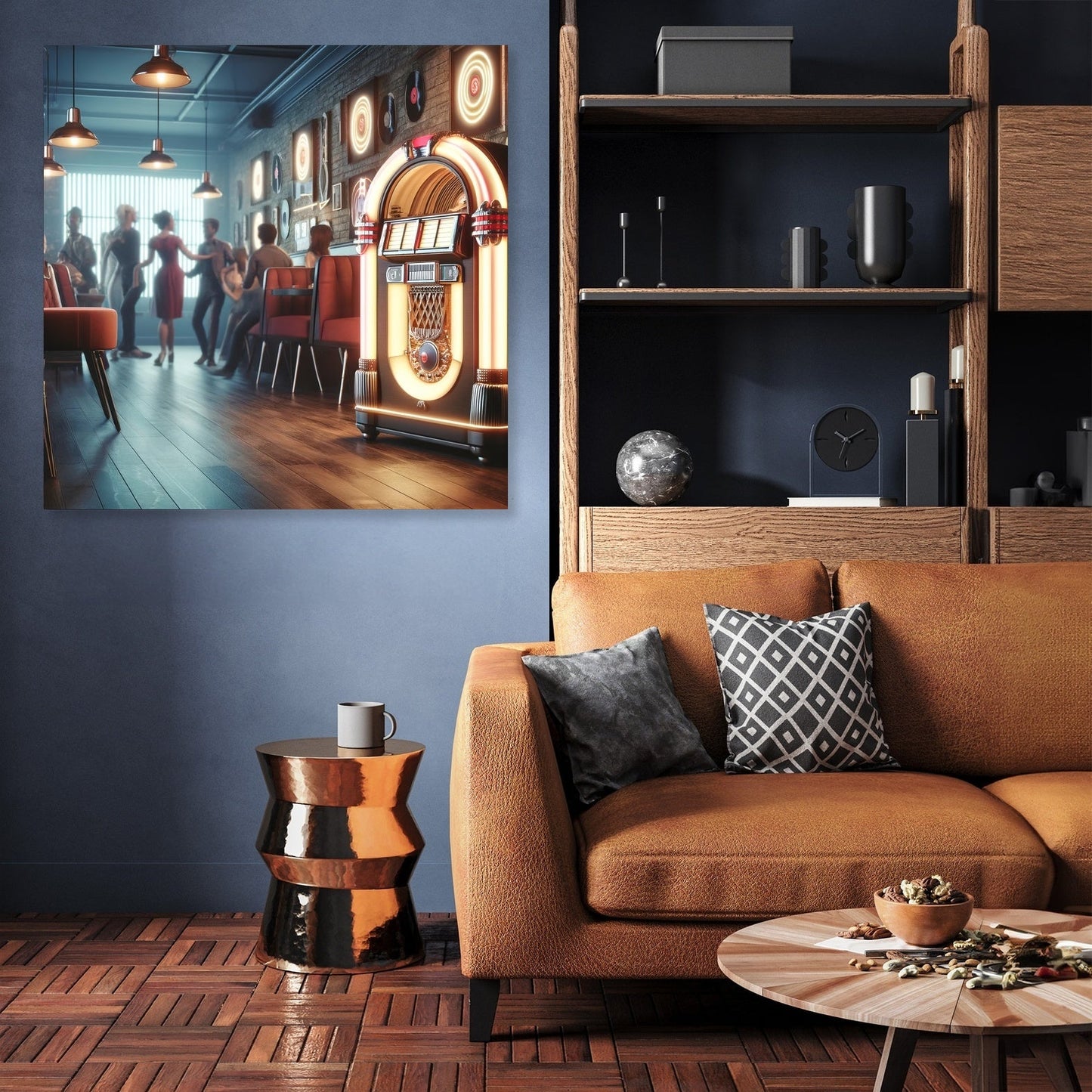 Retro Jukebox Lounge Canvas