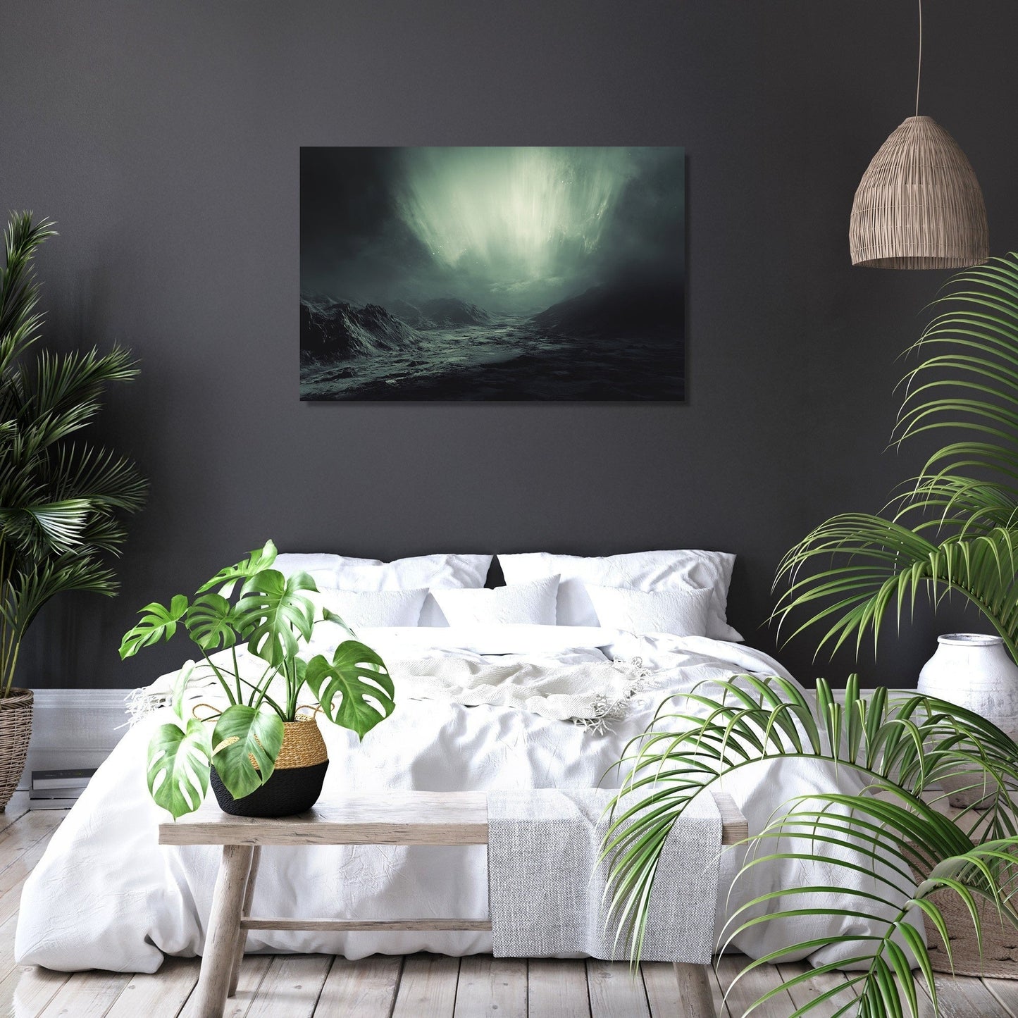 Cosmic Aurora Tranquility Canvas