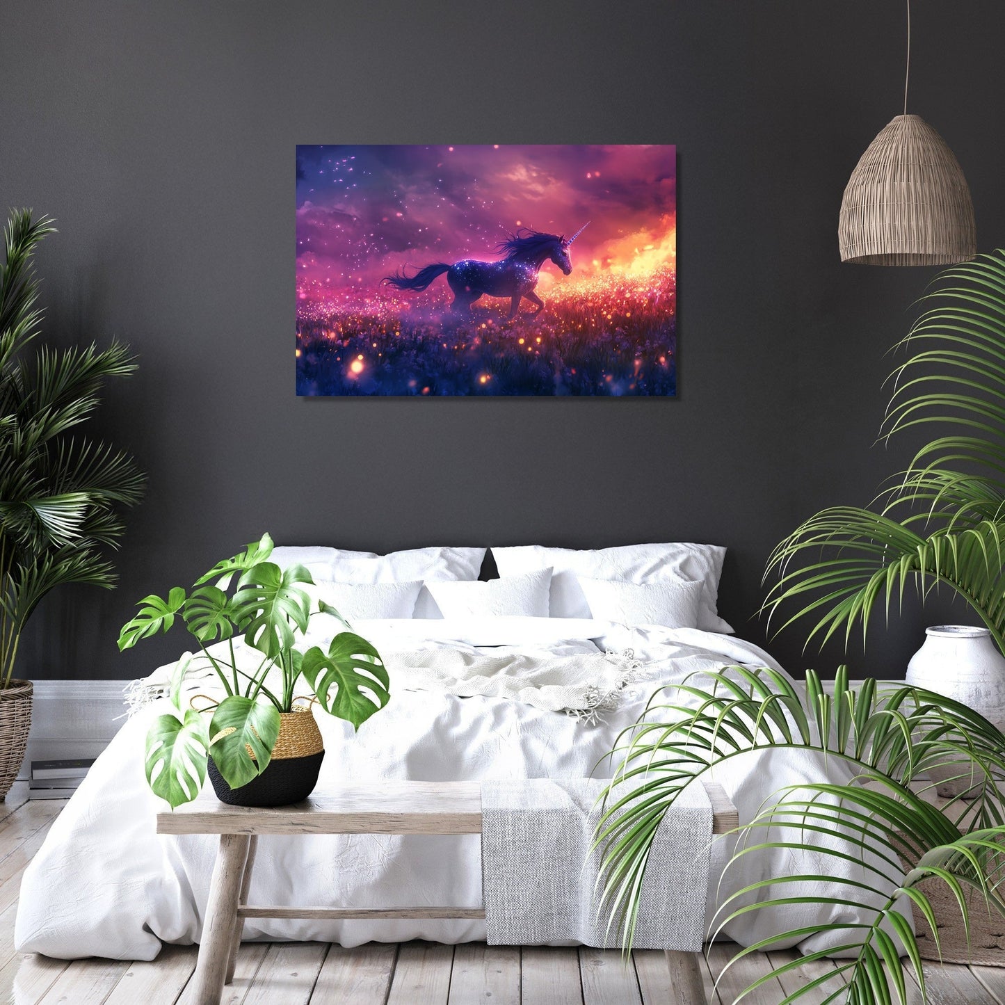 Unicorn Firefly Dreamscape Canvas