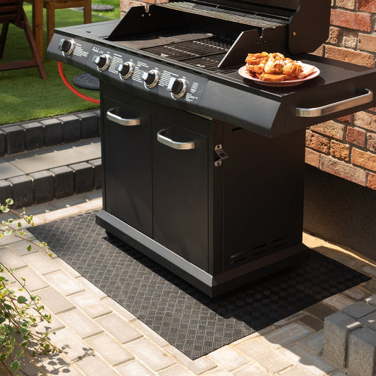 Eco Friendly Rubber BBQ Floor Protection Mat - 120cm x 80cm