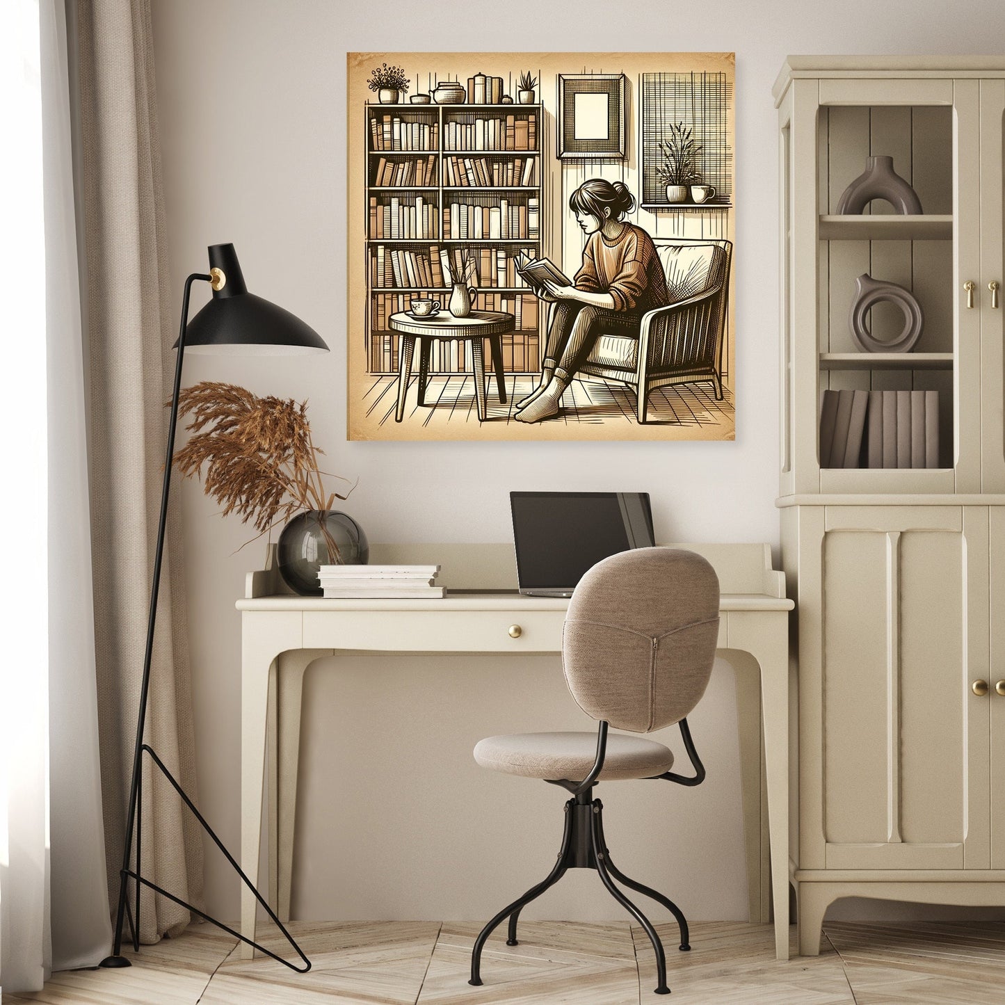 Cozy Reading Nook Canvas