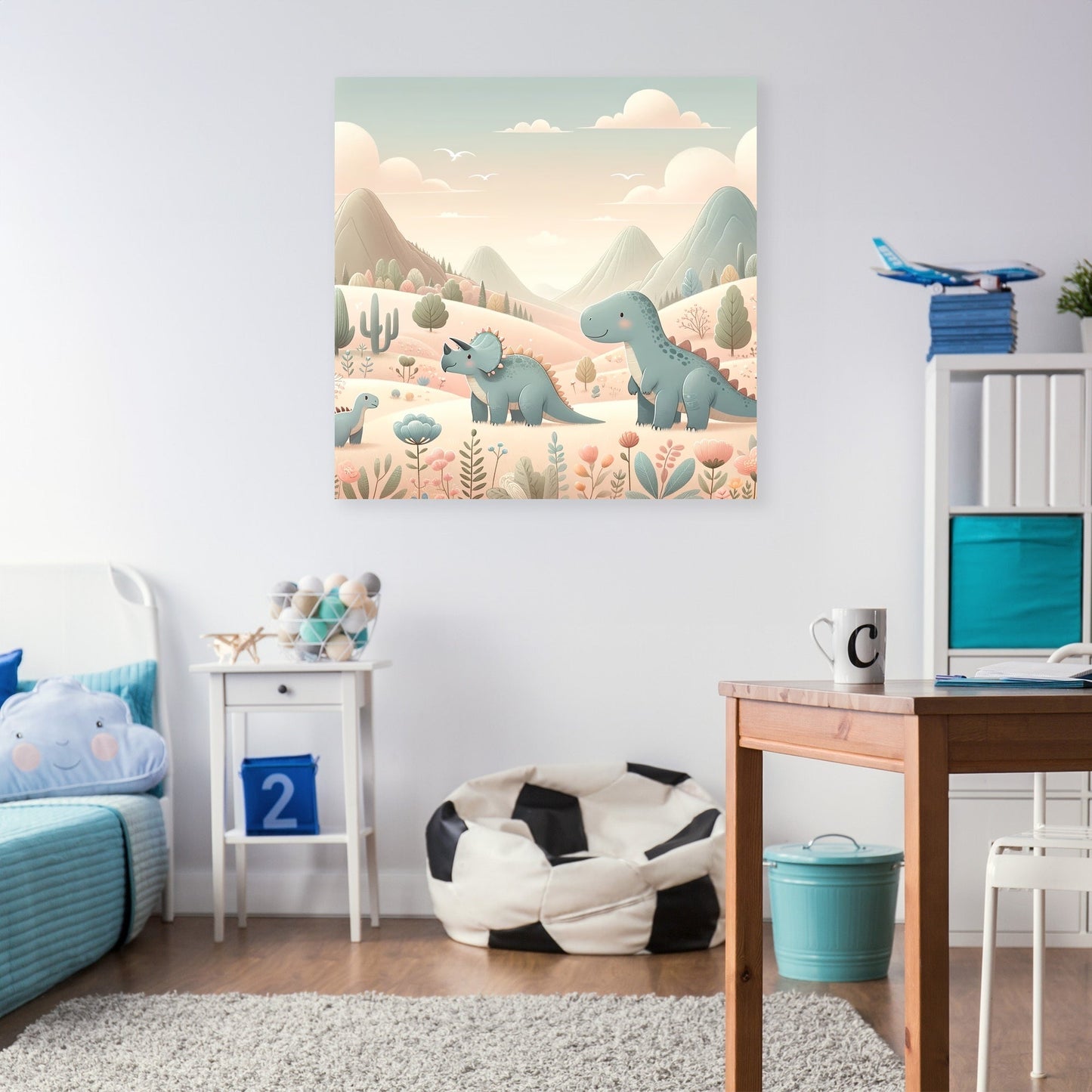 Dinosaur Meadow Canvas