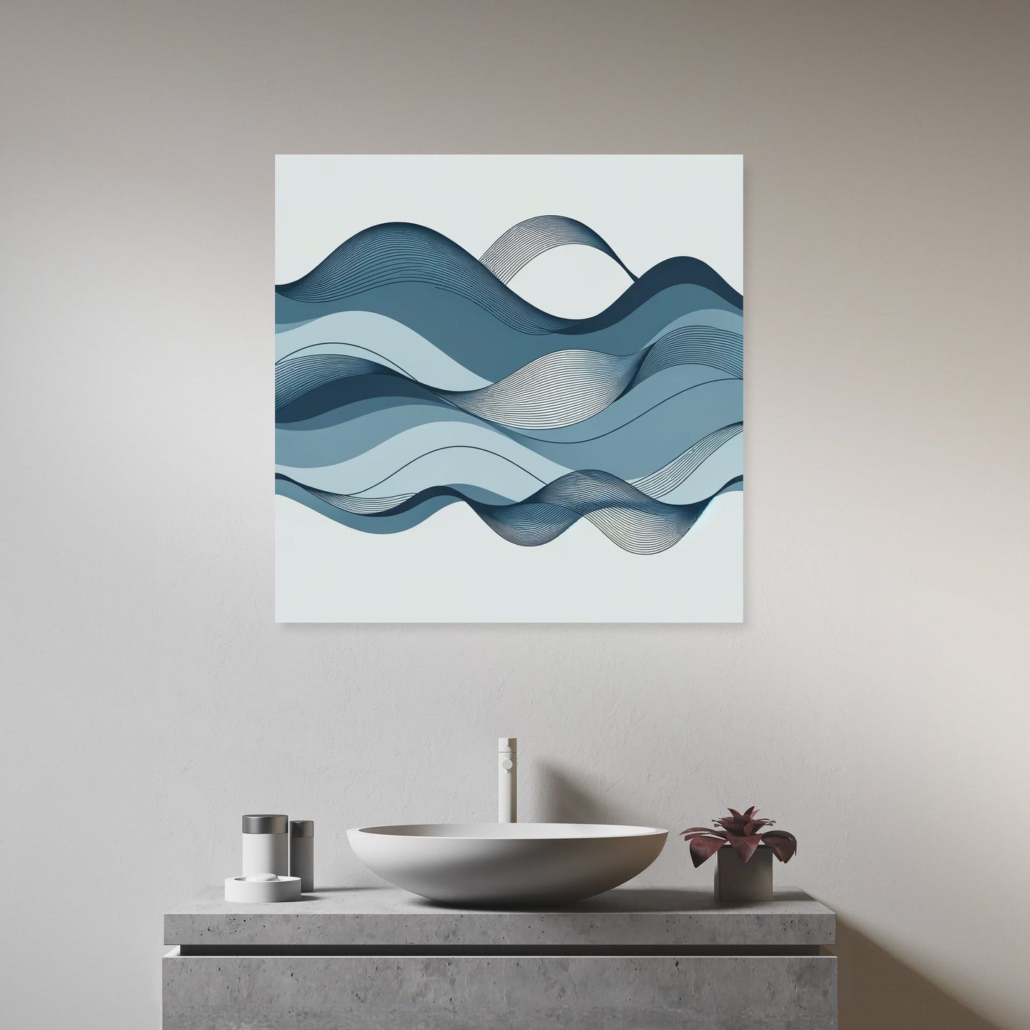 Abstract Wave Harmony Canvas