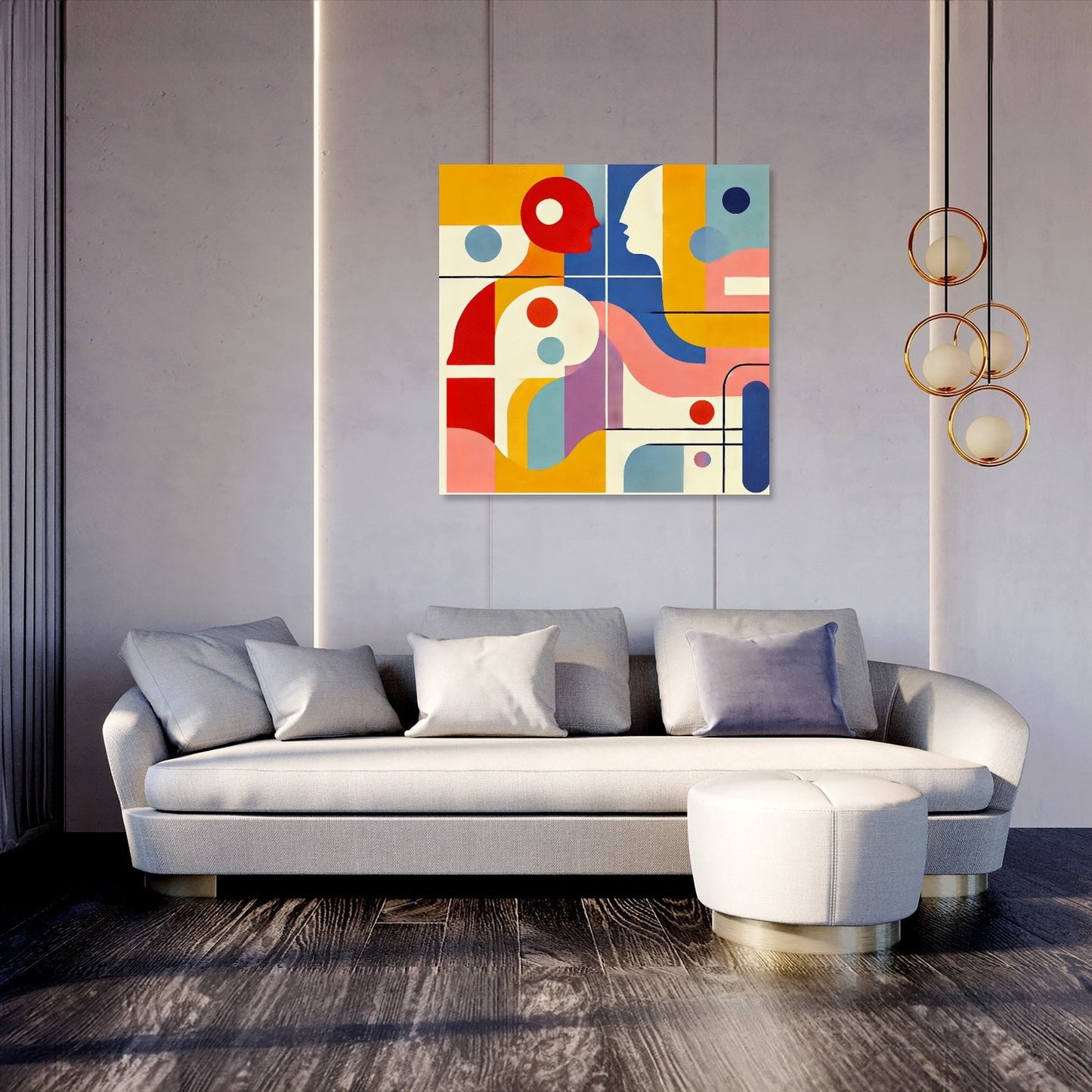 Geometric Harmony Canvas