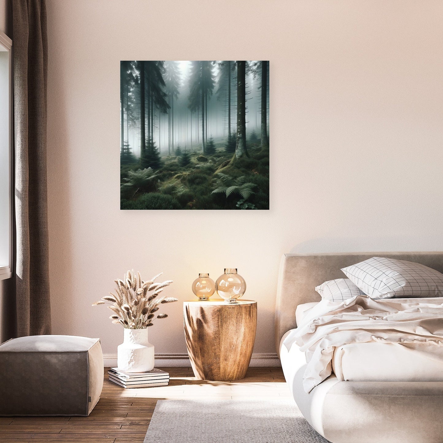 Misty Forest Serenity Canvas