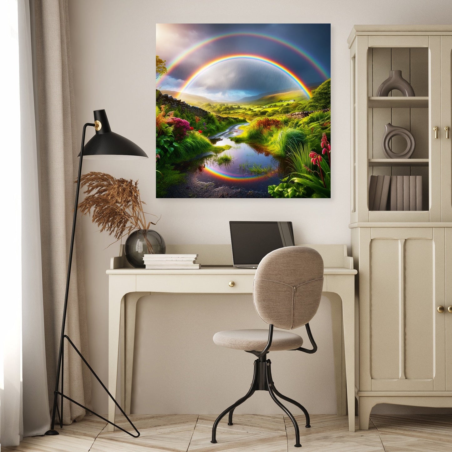 Double Rainbow Wonder Canvas