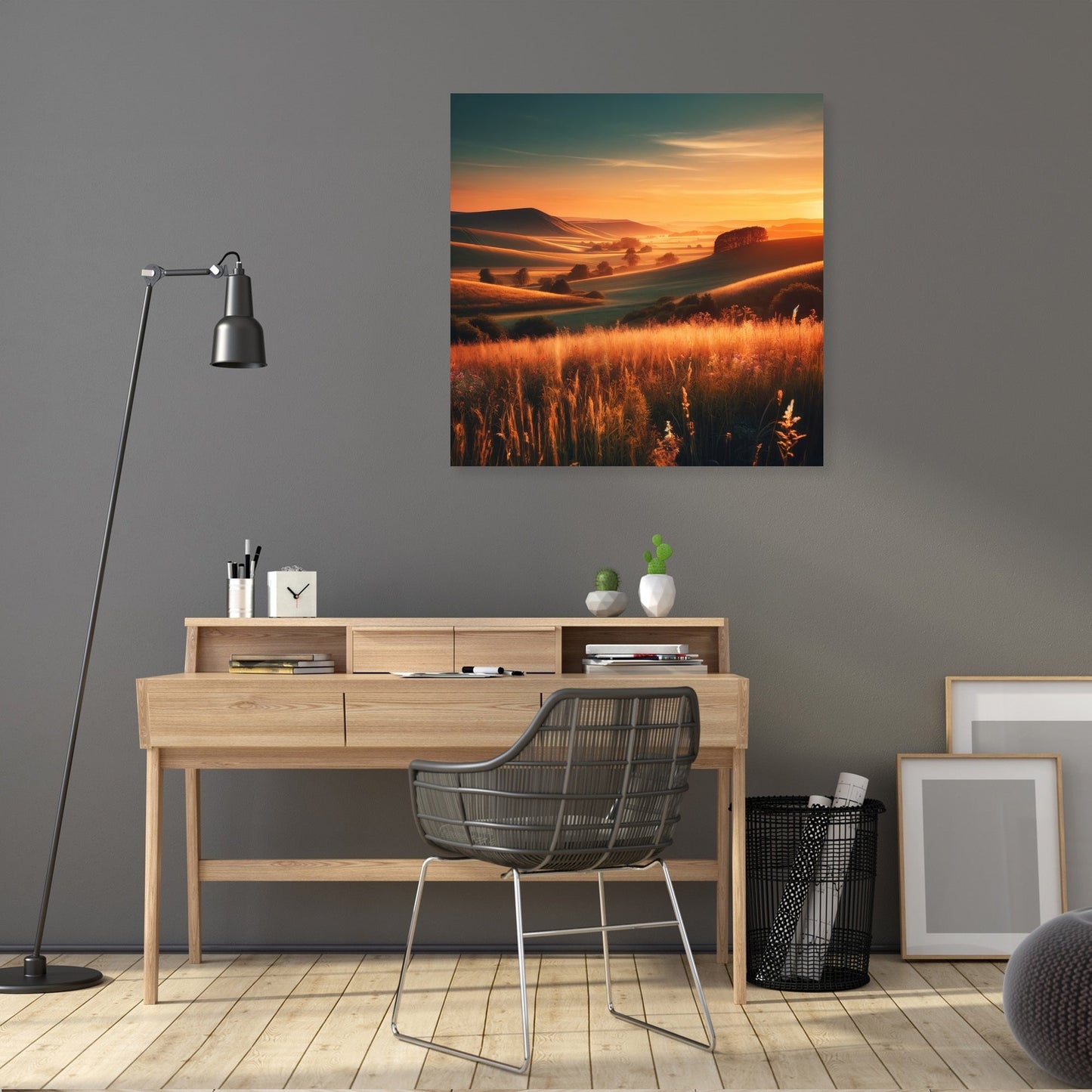Golden Sunset Hills Canvas