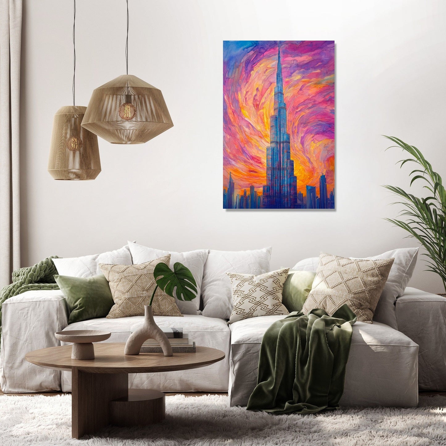 Burj Khalifa Sunset Canvas