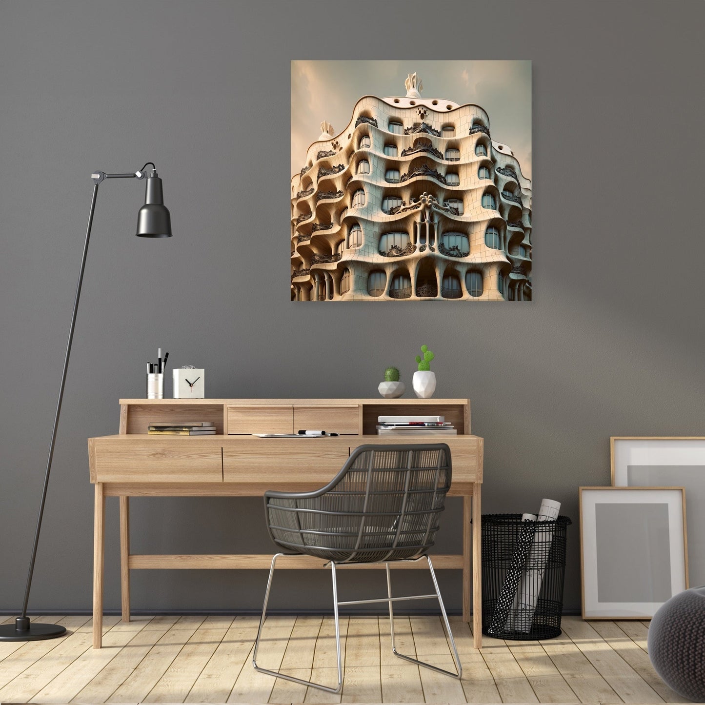 Casa Milà Waves Canvas