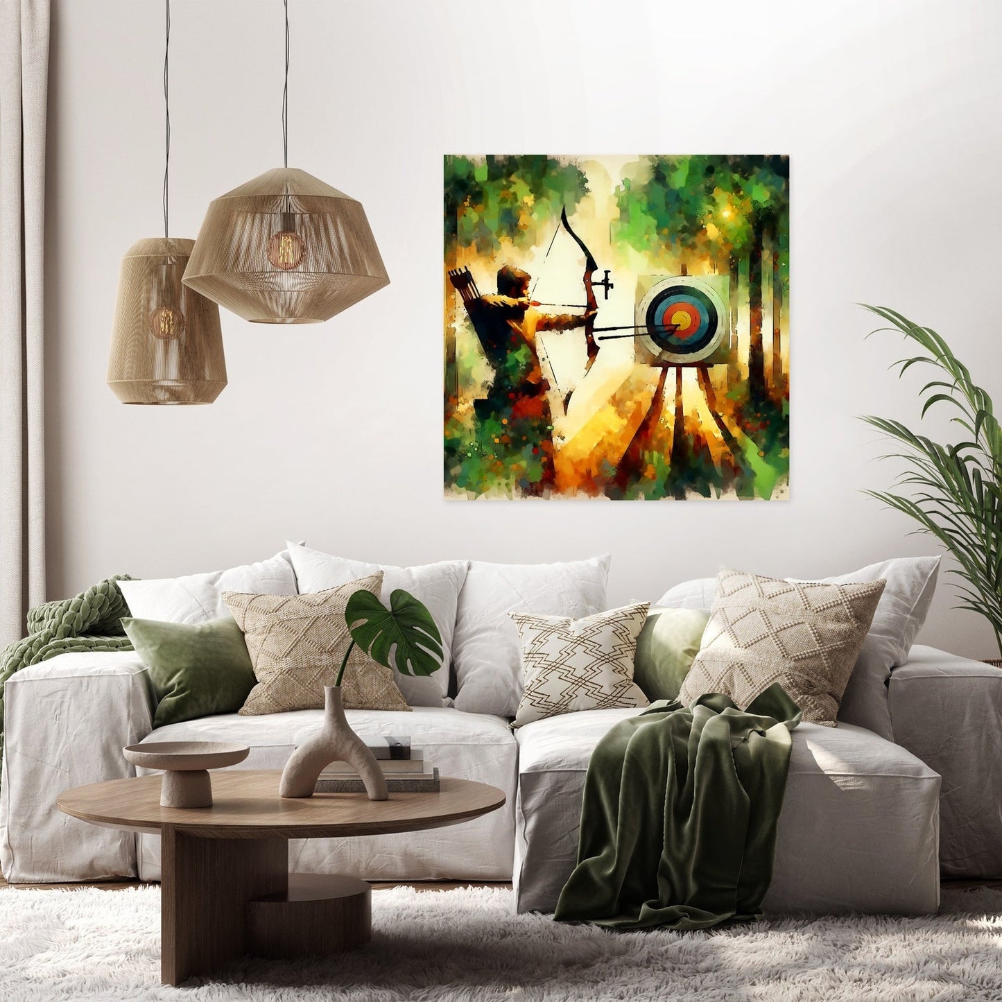 Focused Archer Canvas