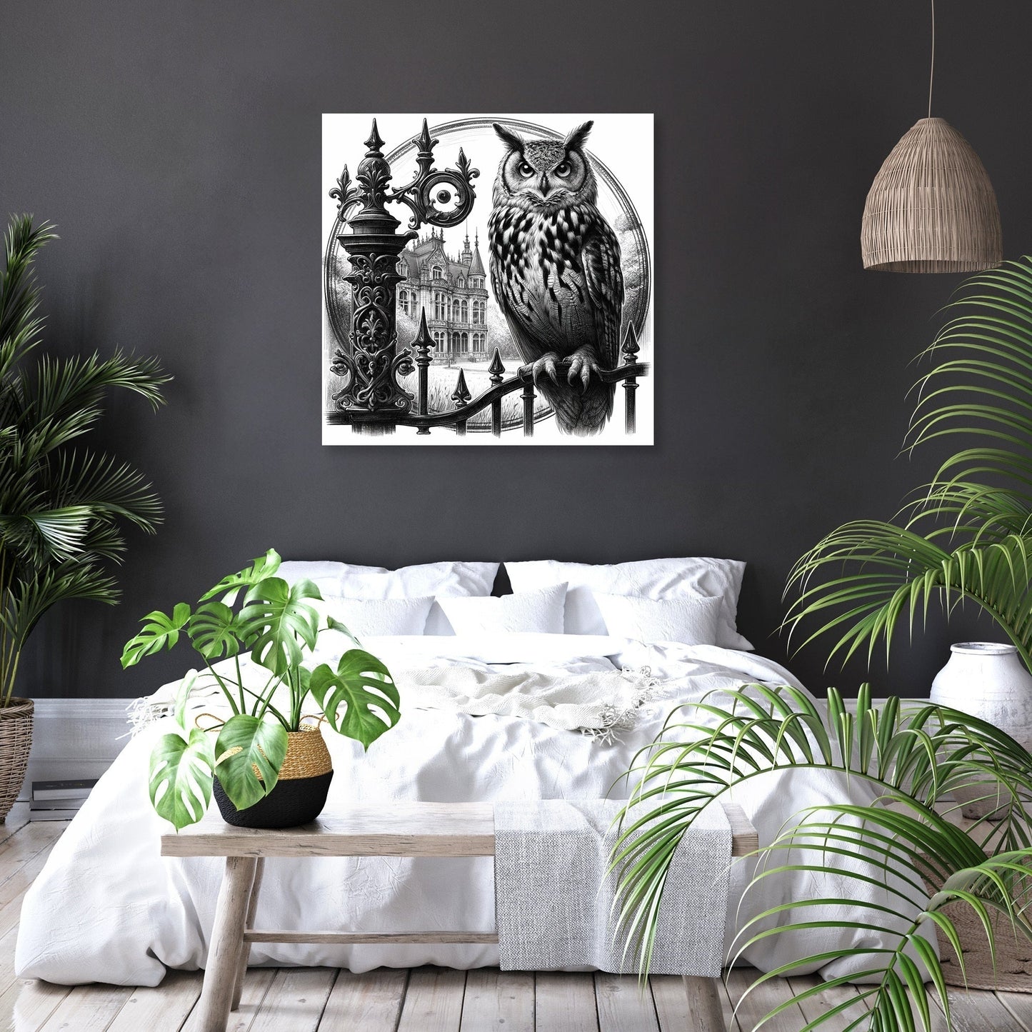 Victorian Owl Canvas