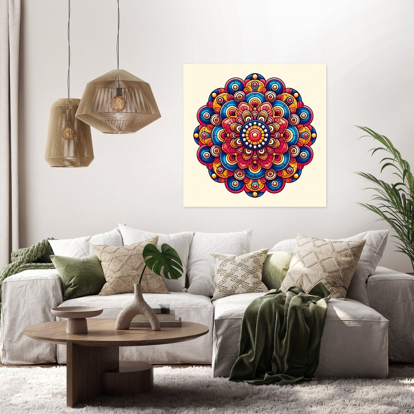 Vivid Symmetry Canvas
