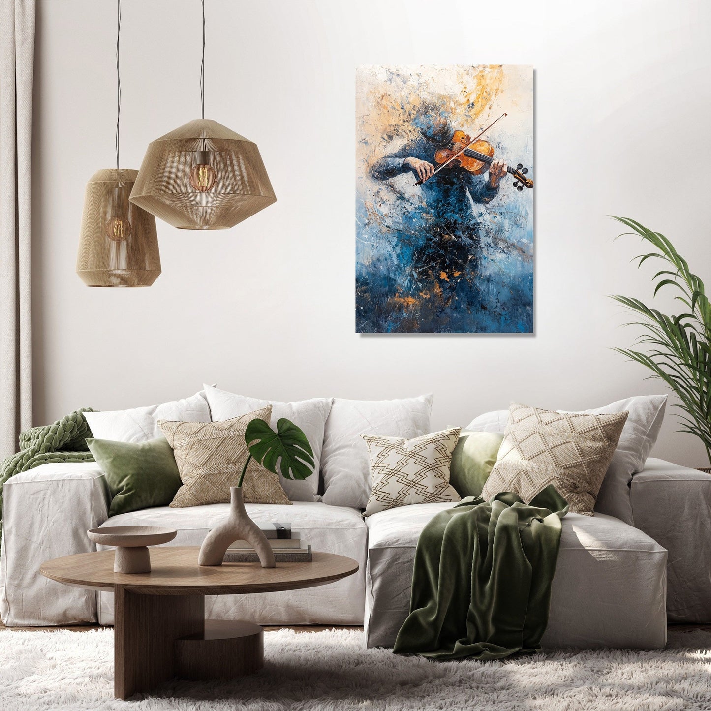 Violinist's Melody Chaos Canvas