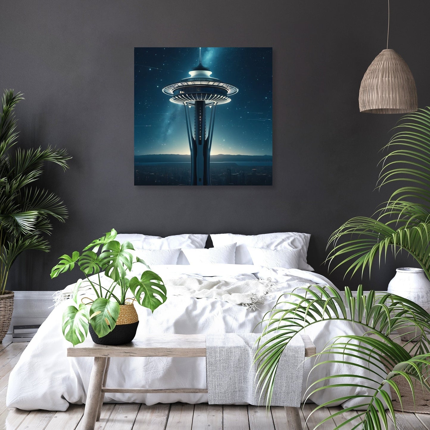 Space Needle Sky Canvas