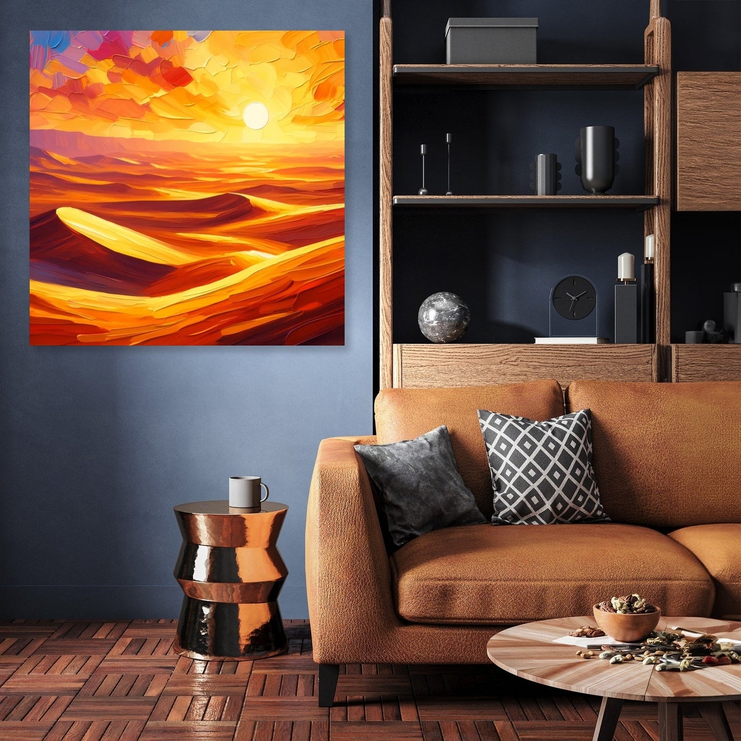 Golden Desert Dunes Canvas