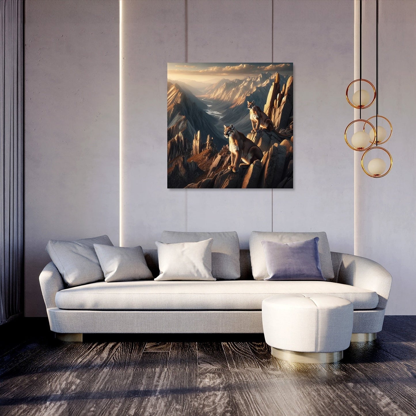 Mountain Lions Canvas