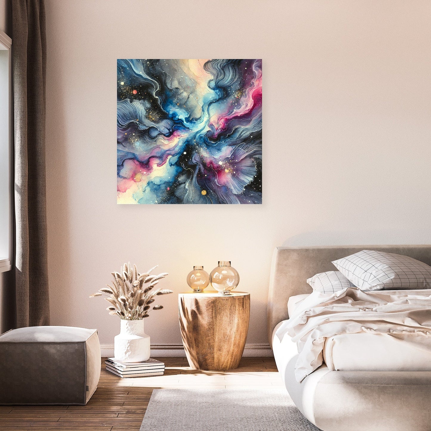 Cosmic Fluidity Swirls Canvas