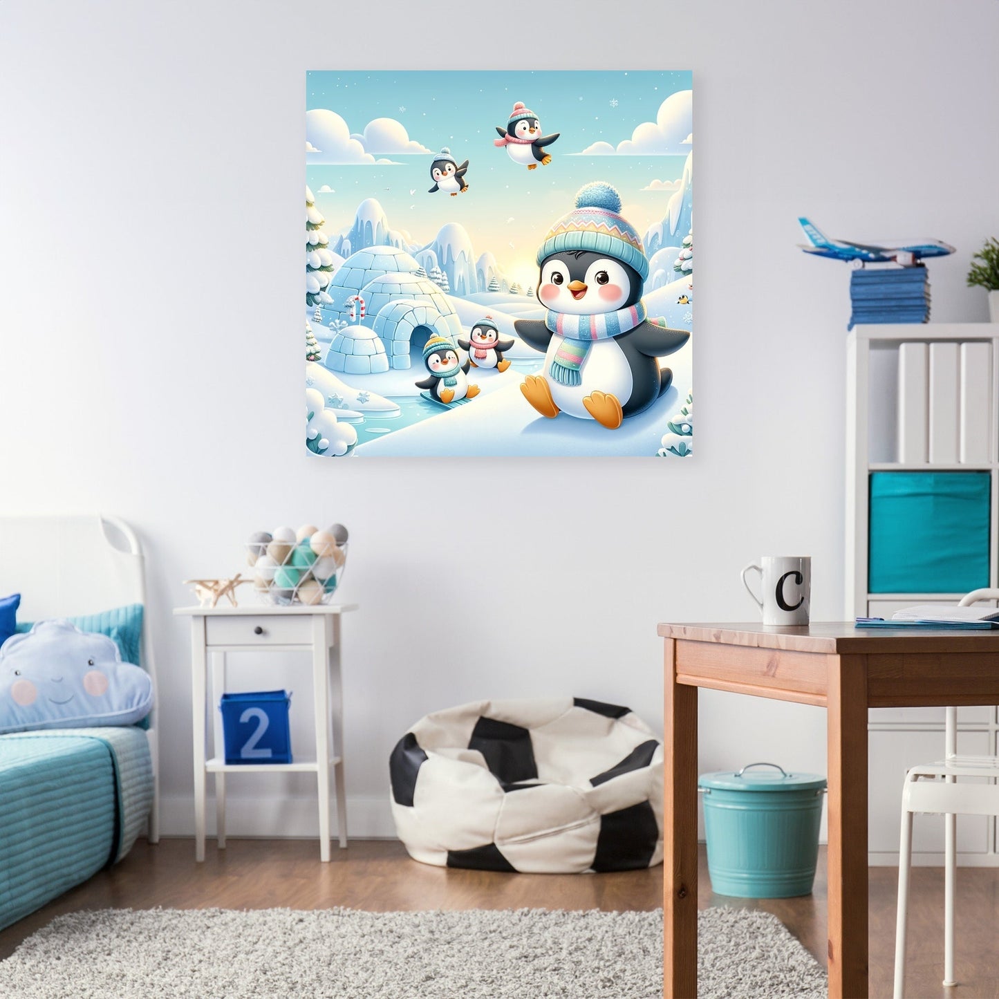 Penguin Frolic Canvas