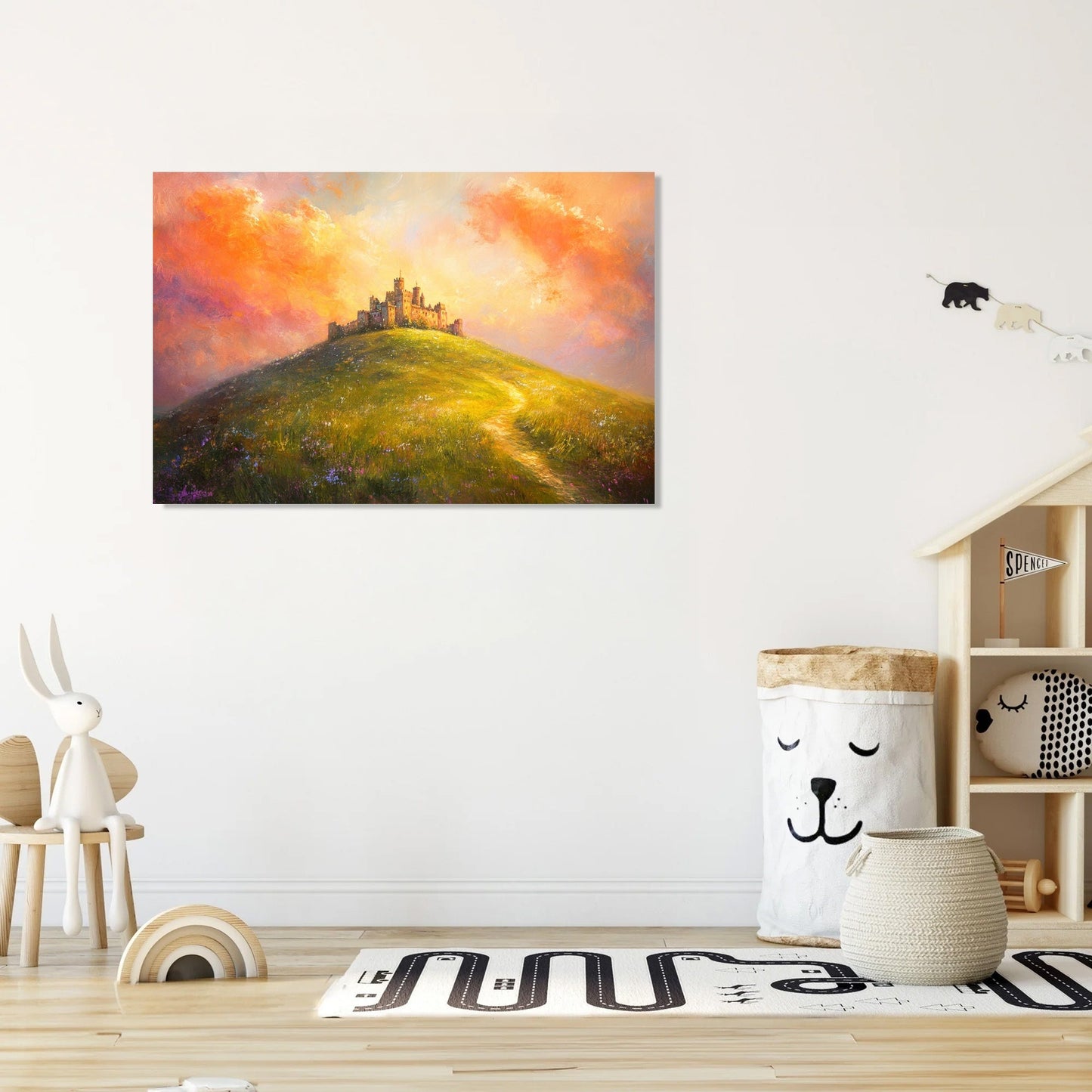 Enchanted Castle Sunset Canvas