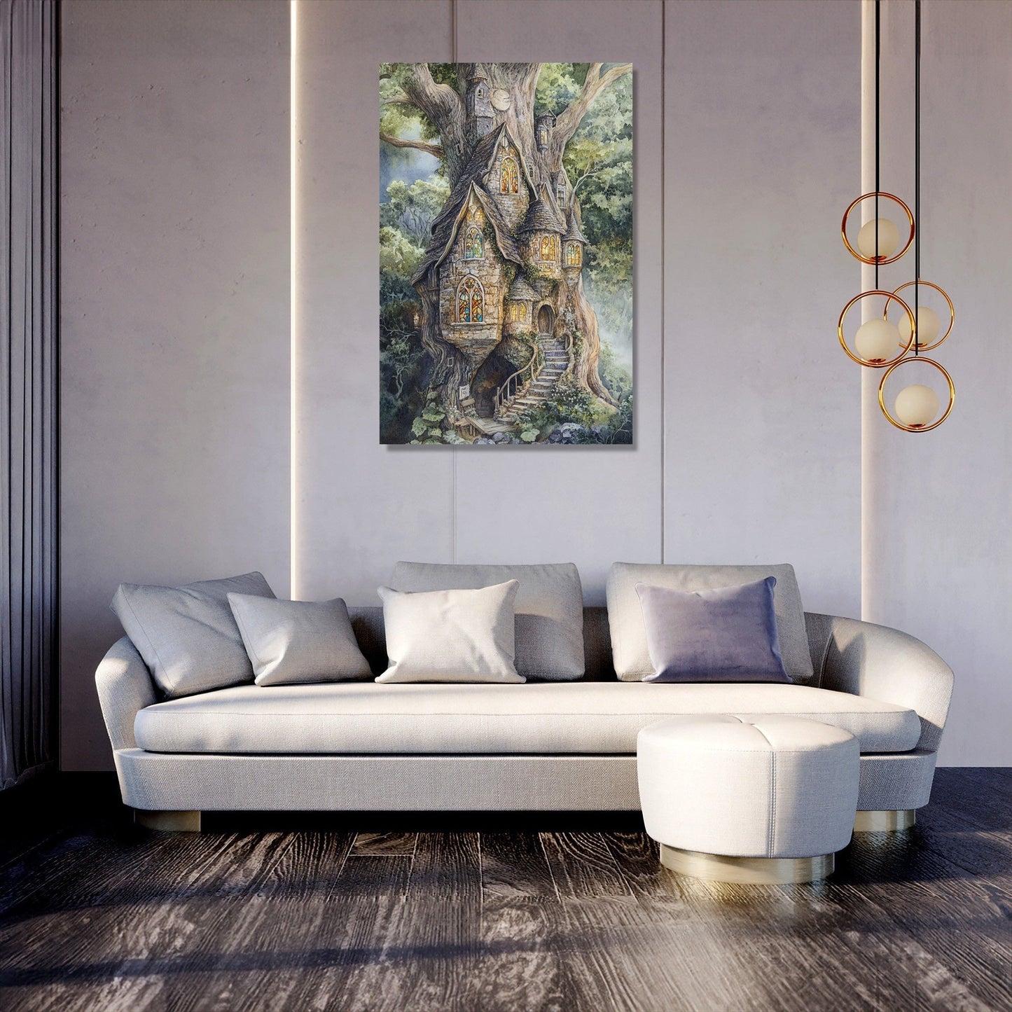 Enigmatic Elven Tree Canvas