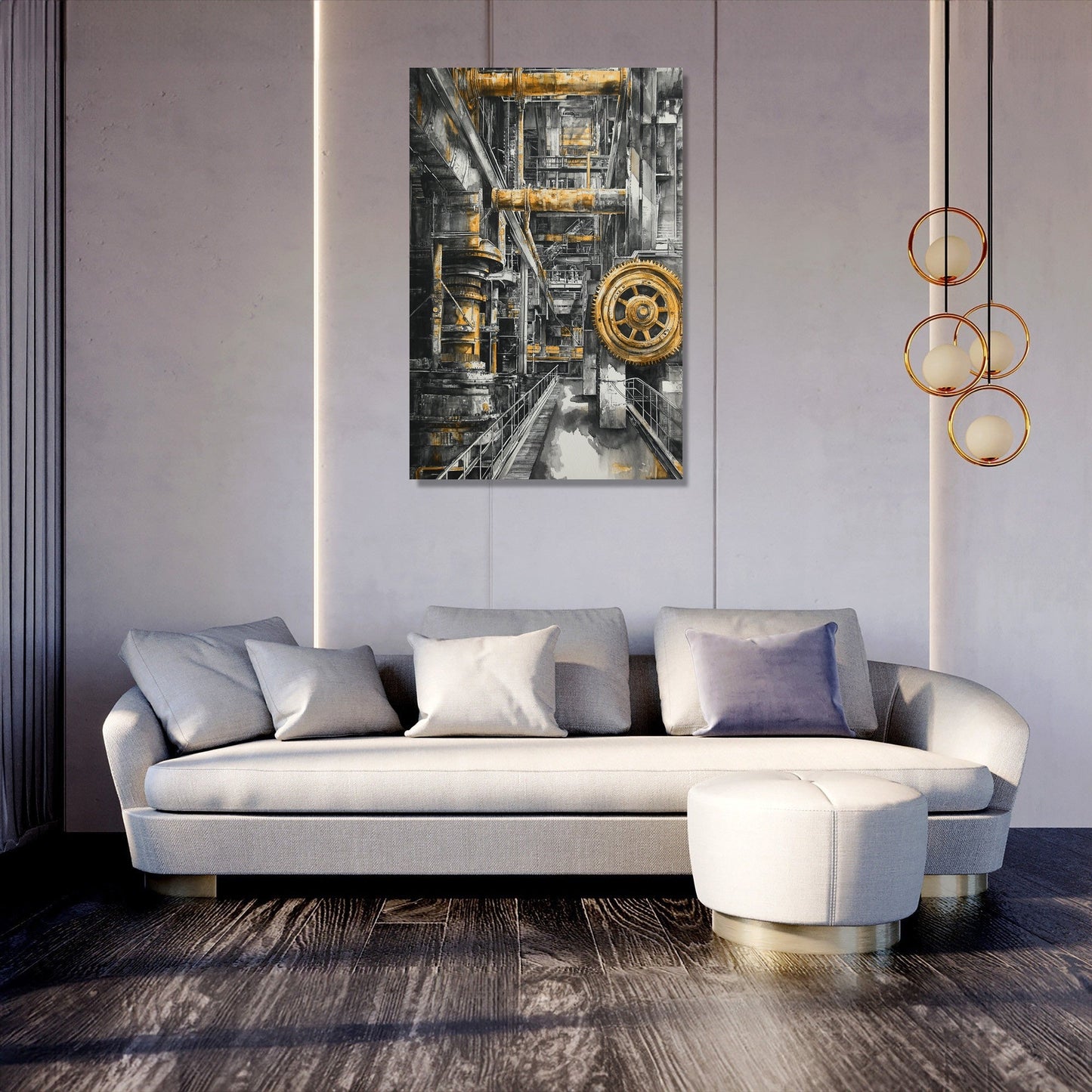 Golden Industry Canvas