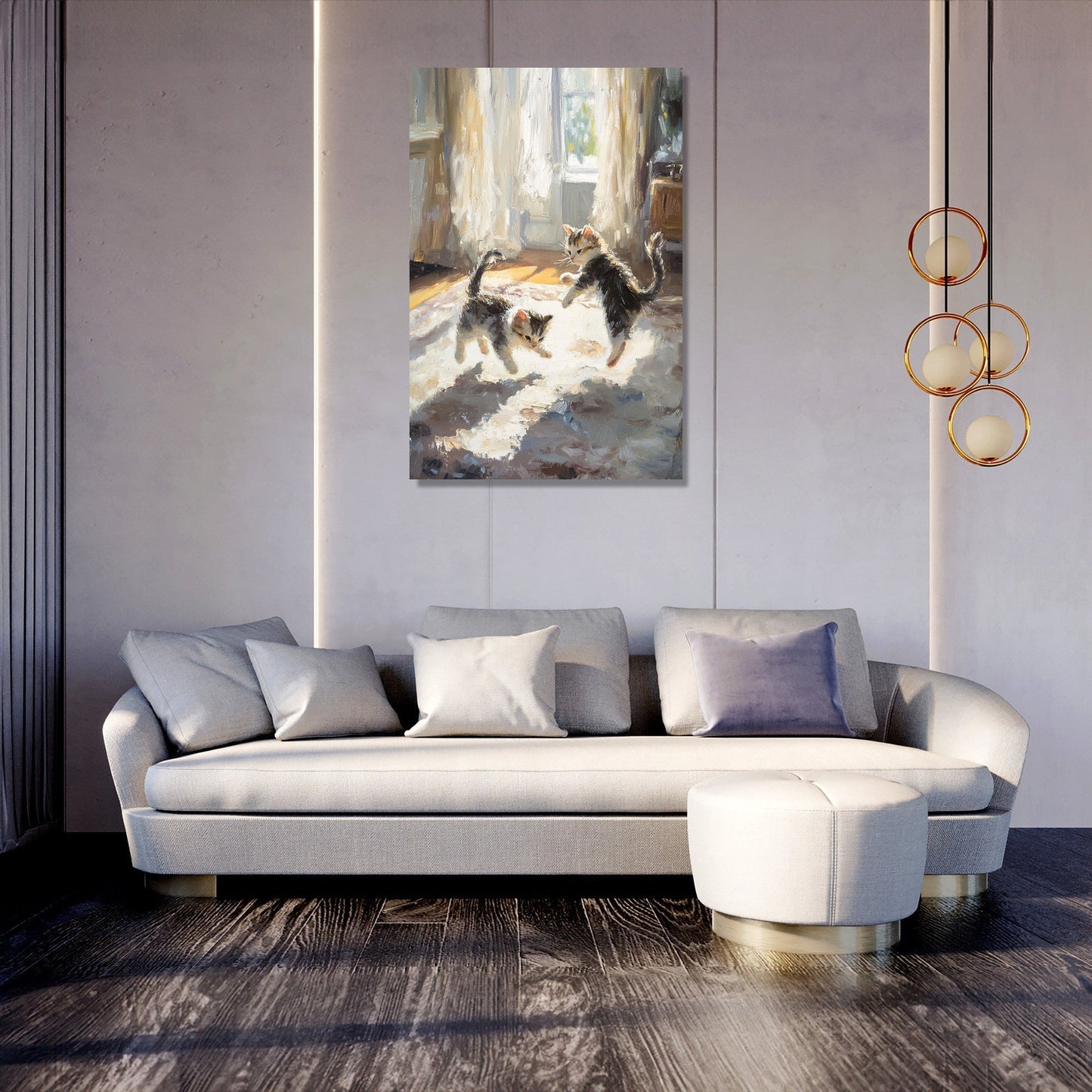 Sunlit Kitten Play Canvas