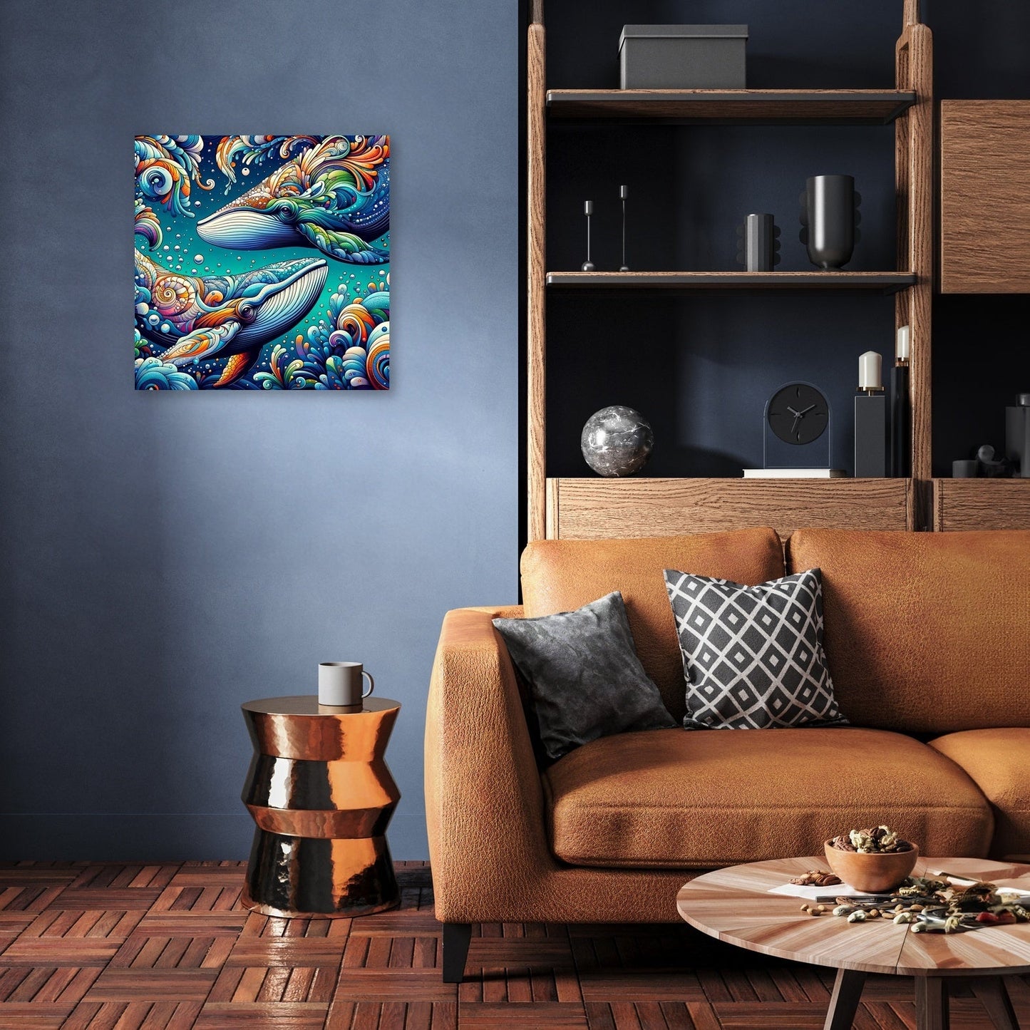 Whale Pop Art Blend Canvas