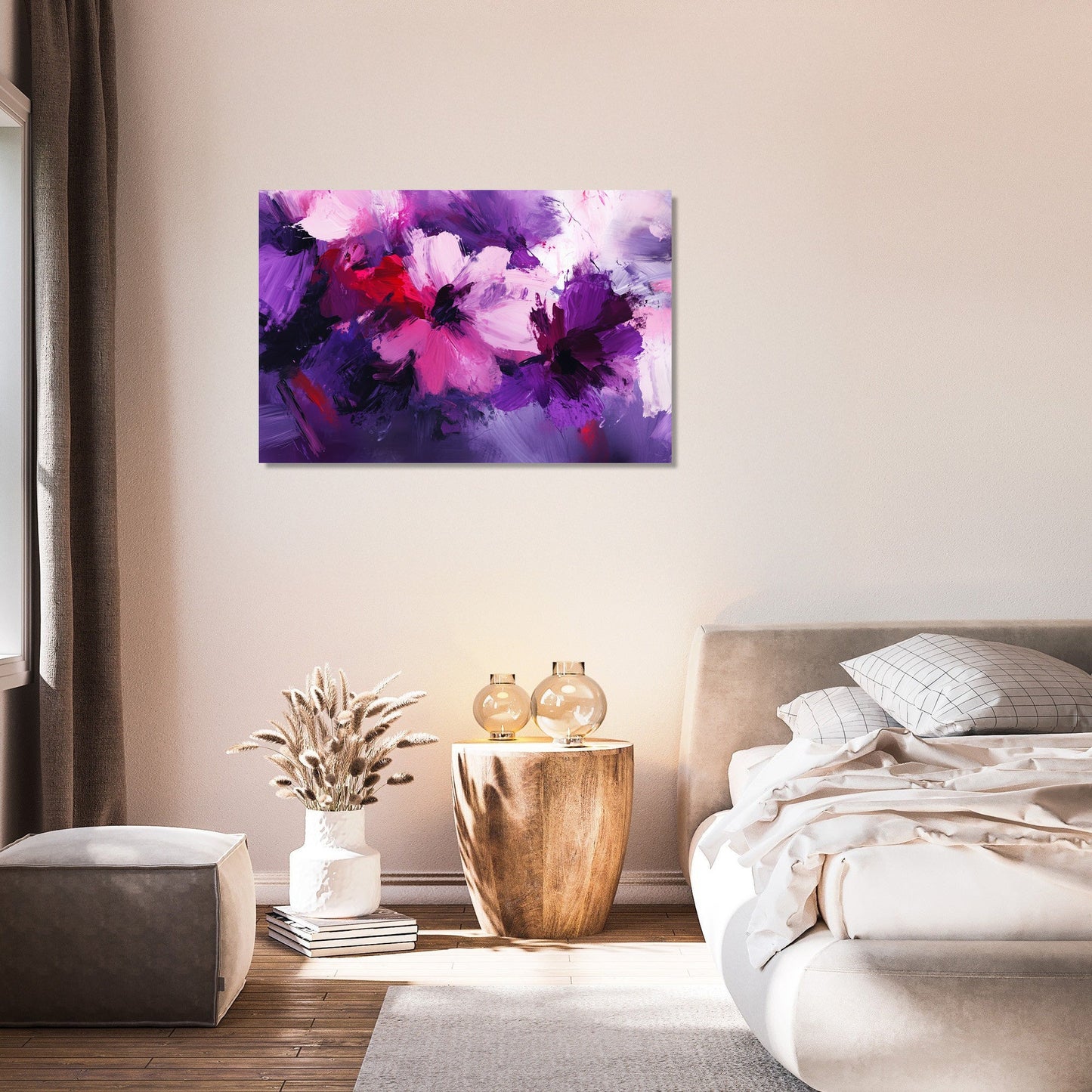 Lisianthus Spirals Canvas