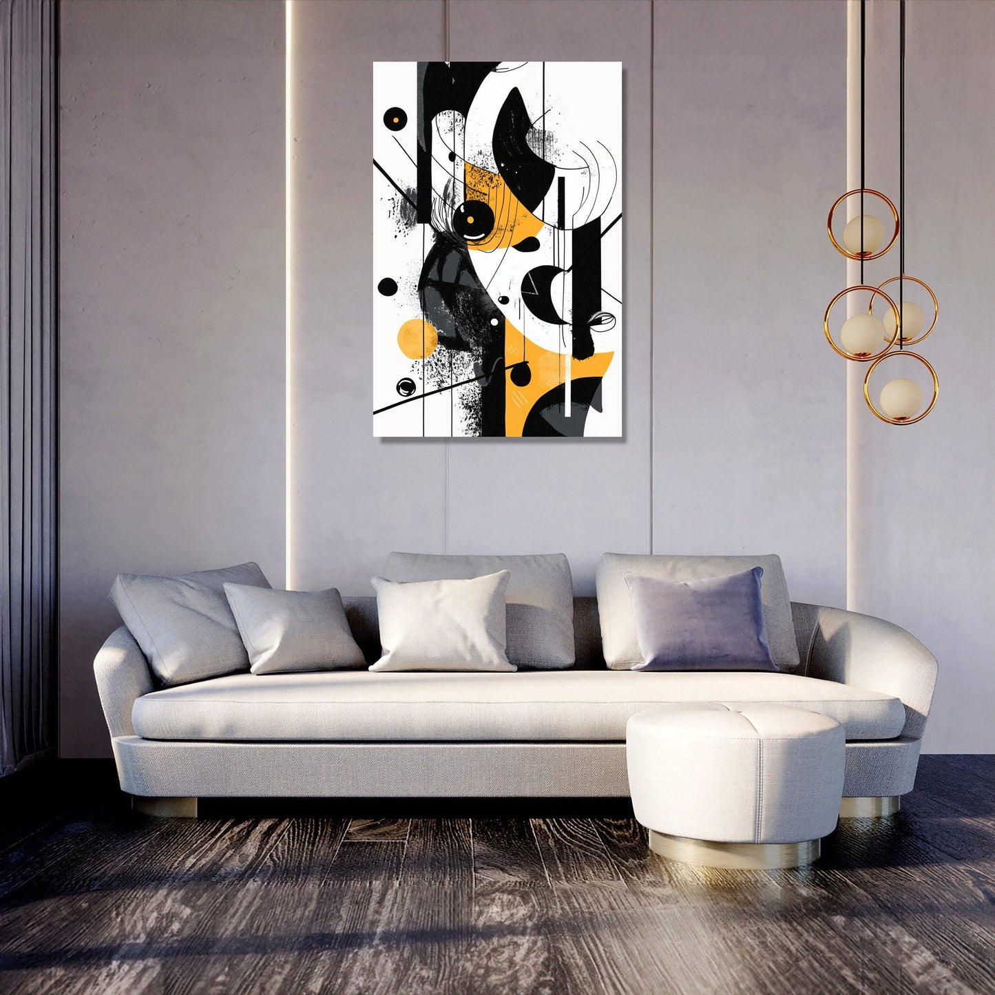 Monochrome Whimsy Canvas